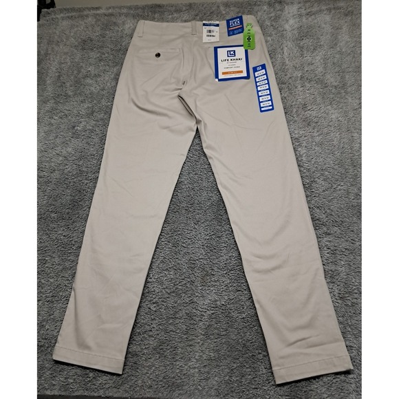 New Haggar Life Khaki Dress Pants Mens 30x32 Super Flex Waistband Chino Slim Fit - Picture 7 of 8